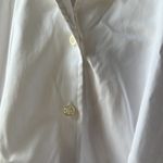 Lands' End  No Iron Pinpoint Oxford White Long Sleeve 100% Cotton Shirt Size 18 Photo 2