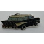 Rare Vintage 80s‎ Gift Creations Black 1950s Chevy Car Pinback Lapel Pin Brooch Photo 8