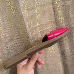 Franco Sarto  mandy Slip On Silver Hardware Dark Pink Sandals 8.5 Photo 5