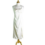 NICHOLAS Twill Gathered Sheath Dress White Ivory Size 14 Photo 3