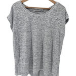 Athleta Stripe Breezy Crossback Tee Black White Striped XL Modal Poly Blend Photo 0