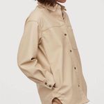 H&M divided Faux Leather Shirt Jacket Photo 9
