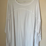 Old Navy  Active Womens XL White CloudMotion Go-dry Long Sleeve Tunic Side Slit Photo 0