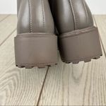 Olivia Miller Crystal Lace Front Combat Boot 6.5 Light Grey Faux Leather $105 Photo 7