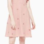 Kate Spade • Cutout Crepe Dress pink eyelet ruffle sleeve flutter Faded Peony Photo 0