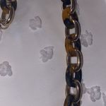 Heavy Tortoise Shell & Good Tone Chain Link Necklace Brown Photo 5