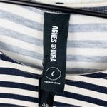 Agnes & Dora NEW Sleeveless Tunic Swing Dress Black White Stripe Size Large Photo 4