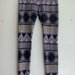 Divided by H&M Purple & Gray Aztec Print Leggings Photo 1