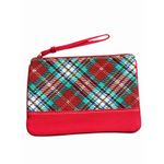 Lands' End  Red Plaid Fabric Wristlet Photo 4