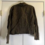 flax by jeanne engelhart shirt long sleeve size S linen green Photo 3