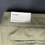 Ann Taylor 14 The Crop Mid Rise Slim Leg Ankle Flat Front Chino Green NWT Photo 11