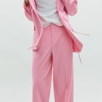 ZARA NWOT  WIDE LEG COTTON BLOGGERS FAVE WIDE LEG PANT SUPER HIGH RISE LARGE Photo 0