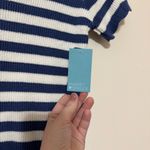 Market & Spruce NWT  Blue and White Striped Knit Tee Photo 2