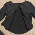 Free People Women’s  FP Movement Ribbed Back Zip Long Sleeve Crop Top Black Sz S Photo 5