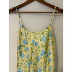 Avon Garden Floral Yellow Blue Hydrangea Vintage Slip Dress Chemise Satin M EUC Size M Photo 1