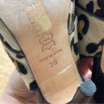 Karen Millen  England Leopard Print Calf Hair Heeled Mules Shoes Size EU 36 US 6 Photo 5