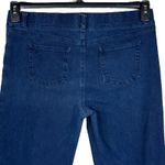 Betabrand Large LONG Straight Jeans Pull-On Mid-Rise Pockets Medium Wash Blue Photo 3