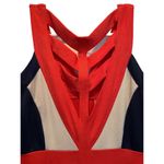 Alt. B Colorblock Retro Mod Sleeveless Sheath Dress size Medium Orange Photo 3