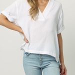 Dear John JAILEE ROLLED SLEEVE TOP WHITE XS Photo 0