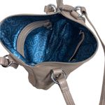 Stone Mountain Pebbled Leather Shoulder Bag Taupe Buckle Pocket Medium Purse Tan Photo 6