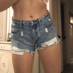 American Eagle Outfitters High Rise Shorts Blue Size 6 Photo 0