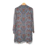 CAbi | M | Paisley Floral V-Neck Long-Sleeve Short Pullover Shirtdress #3295 Photo 6