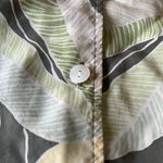 Linden Hill green, grey and yellow Hawaiian floral print camp shirt, size Large. Green Photo 3