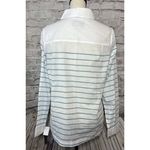 Pendleton  Long Sleeve Button Up White Blue‎ Stripe Lightweight Cotton Women’s M Photo 2