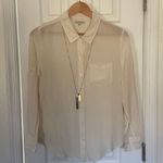 Madewell Retro Broadway&Broome Cream Silk Button Down Blouse Photo 0