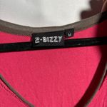 2 BIZZY Graphic Tank Top Pink Native American Face Feather Print Artsy Boho M ** Size M Photo 4