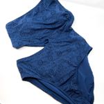 AQUA Swim Womens Navy One-Shoulder Monokini Beachwear One-Piece Swimsuit Photo 6