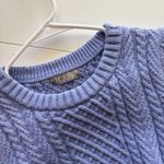 J.Crew  Cable-knit puff-sleeve crewneck sweater lavendar small‎ BS978 Photo 7