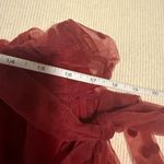 Red Ruffled Tie Front Tank Top Size M Photo 6