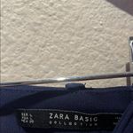 ZARA  Women’s Navy Blue Pleated Pocket Skirt Career Size Large Photo 8