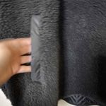 Athleta Women Black Snap Button Zip Pockets Cozy Sherpa Sweatshirt Jacket Size L Photo 3