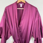 Victoria's Secret Satin Flounce Robe Womens M/L Purple Intimates Sleepwear Comfy Photo 6