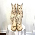 NEW SaraIris Western Tan Cream Fringe Tassel Cowgirl Cowboy Boots US 8 Photo 6