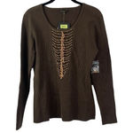 Reba  Women's Imperial Mocha Long Sleeve Top Photo 0