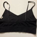 Old Navy  Active Sports Jog Bra Go-Dry Women Sz S Black Ribbed Wireless Gym Photo 2