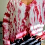Runway Distressed Tie Dye Oversized Sweater Size M Photo 0