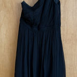 J.Crew SHORT DRESS SILK CHIFFON FORMAL 4 KYLIE ONE SHOULDER Black #41825 Photo 0