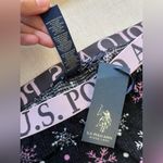 U.S. Polo Assn. Charcoal Pajama Pants with Pink Snowflakes Photo 2