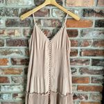 Bardot  Cream Pleat Button Detail Tank Sleeveless Maxi Dress, 8 Photo 2