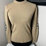 Burberry  Camel extra fine Merino wool knit elbow patch sweater XS Crew neck Photo 7