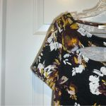 Paradox Black Multicolor Floral Knit Cutout Short Sleeve Top size 1X Photo 3