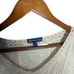 Democracy  BOHO Floral Lace Top Size M Cream Bell Sleeves Romantic Ethereal Photo 2