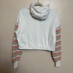 FATE Women's Sweatshirt Hoodie Knitted Details Sleeves‎ Pouch Pocket White Small Photo 4