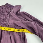 Free People  smoked long sleeve mock top purple grape size L Photo 8