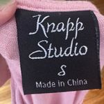 Knapp Studio Pink Embellished Blouse – Short Sleeve Dressy Top – Size S Photo 2