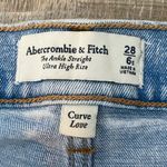 Abercrombie & Fitch  Curve Love Ankle Straight Ultra High Rise Jeans Light 28 / 6 Photo 7